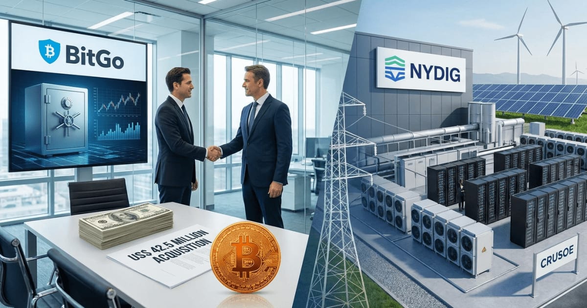 Bitcoin: BitGo Adquire Trading Institucional da NYDIG e Foco Gira Para Energia