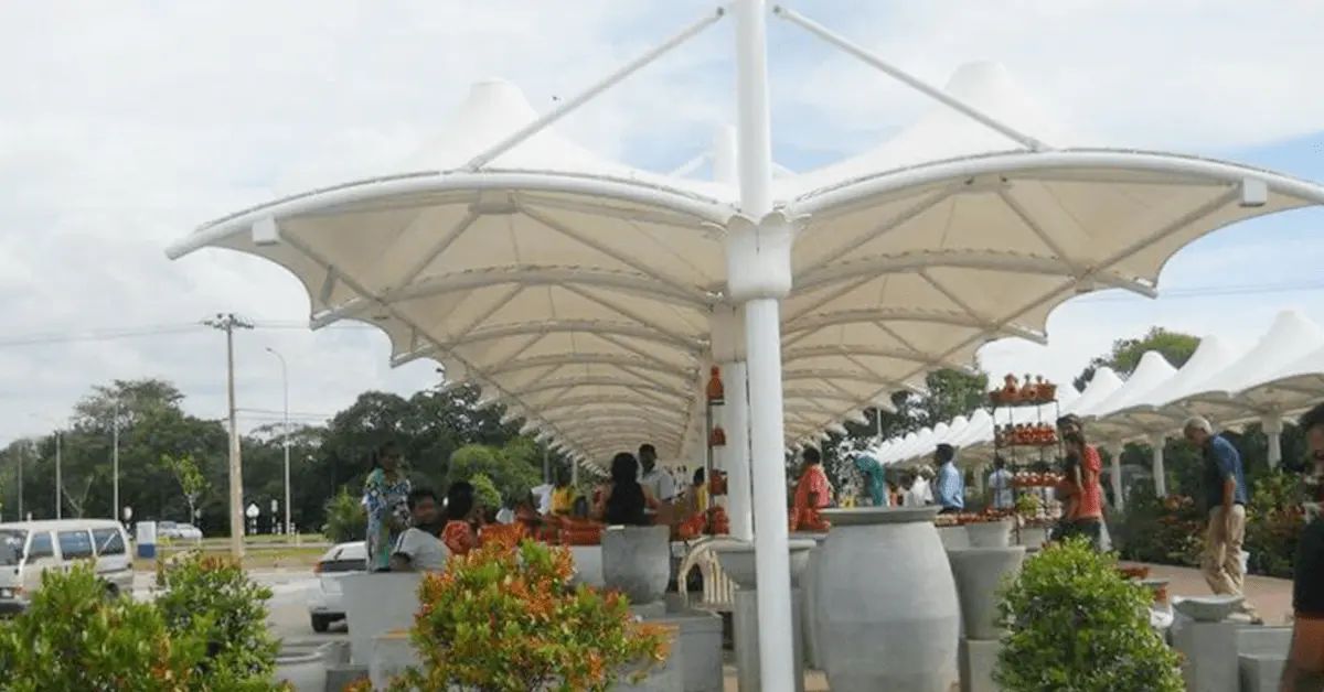 Proses fabrikasi material kanopi membrane