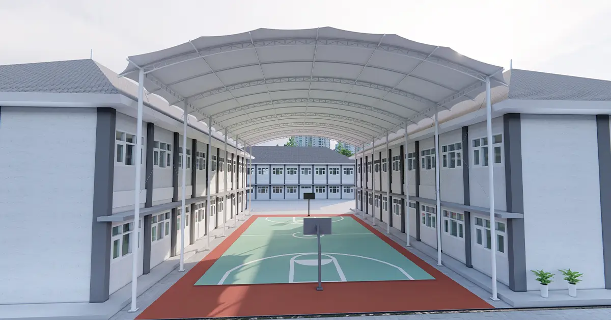 Proyek kanopi membrane Bandung - CV Sumber Kanopi