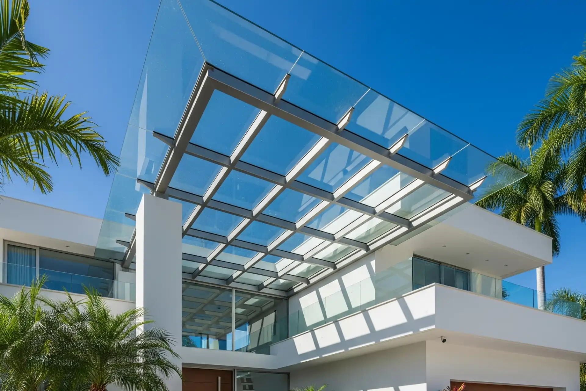 Perhitungan RAB dan biaya konstruksi kanopi kaca tempered modern