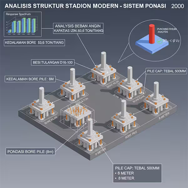 Detail Pondasi Bore Pile CV Sumber Kanopi