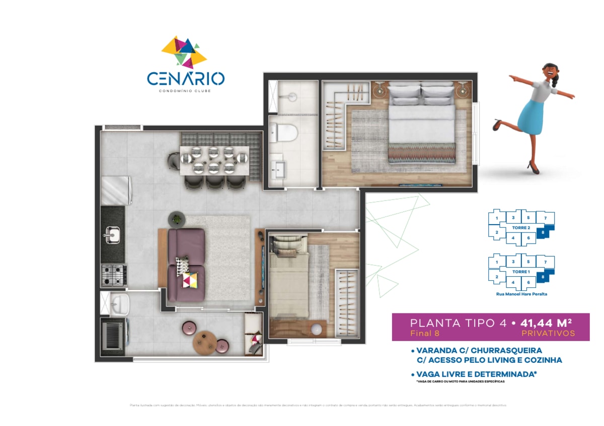 Cenário Condomínio Clube — 3 Dorms 51m² | Vila Ayrosa, Osasco — apartamento em Vila Ayrosa