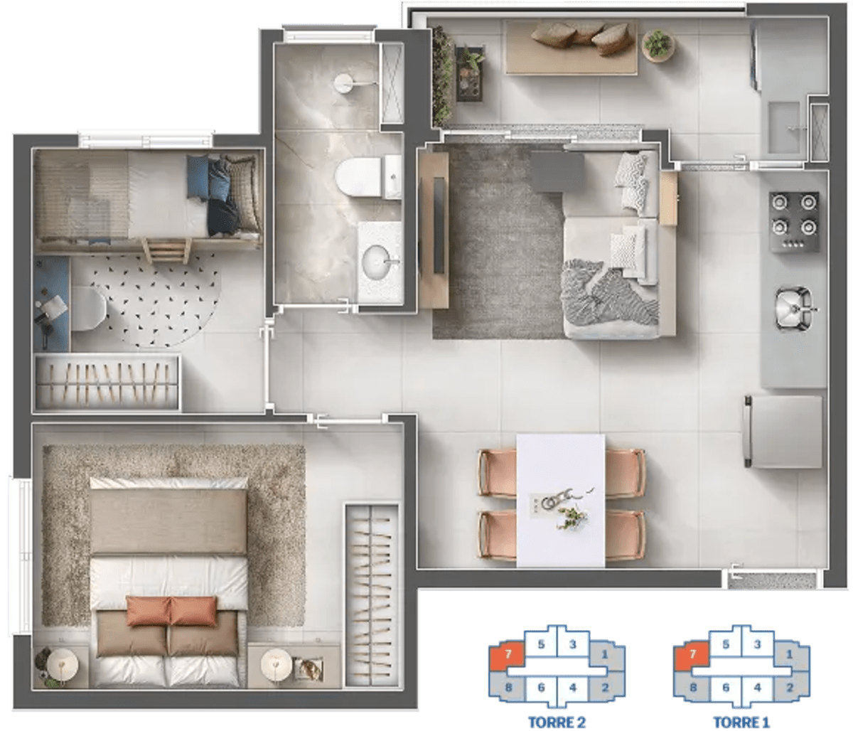Play Condomínio Clube — 2 Dorms 40m² | Jardim Roberto, Osasco — apartamento em Jardim Roberto