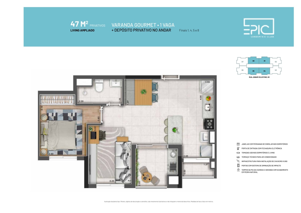Epic Condomínio Clube — 3 Dorms 65m² | Pres. Altino, Osasco — apartamento em Presidente Altino