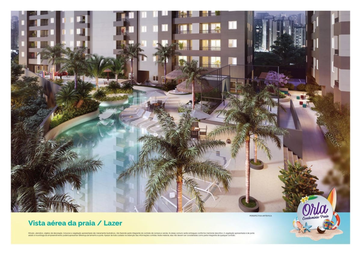 Orla Condomínio Praia Torre A — 2 Dorms 45m² | Conceição, Osasco — apartamento em Conceição