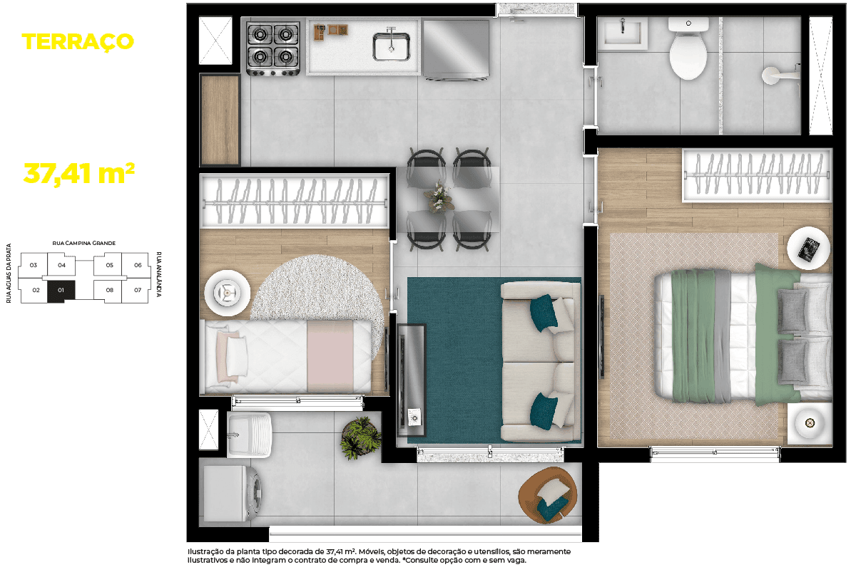 Look Condomínio Clube — 2 Dorms 43m² | Rochdale, Osasco — apartamento em Rochdale