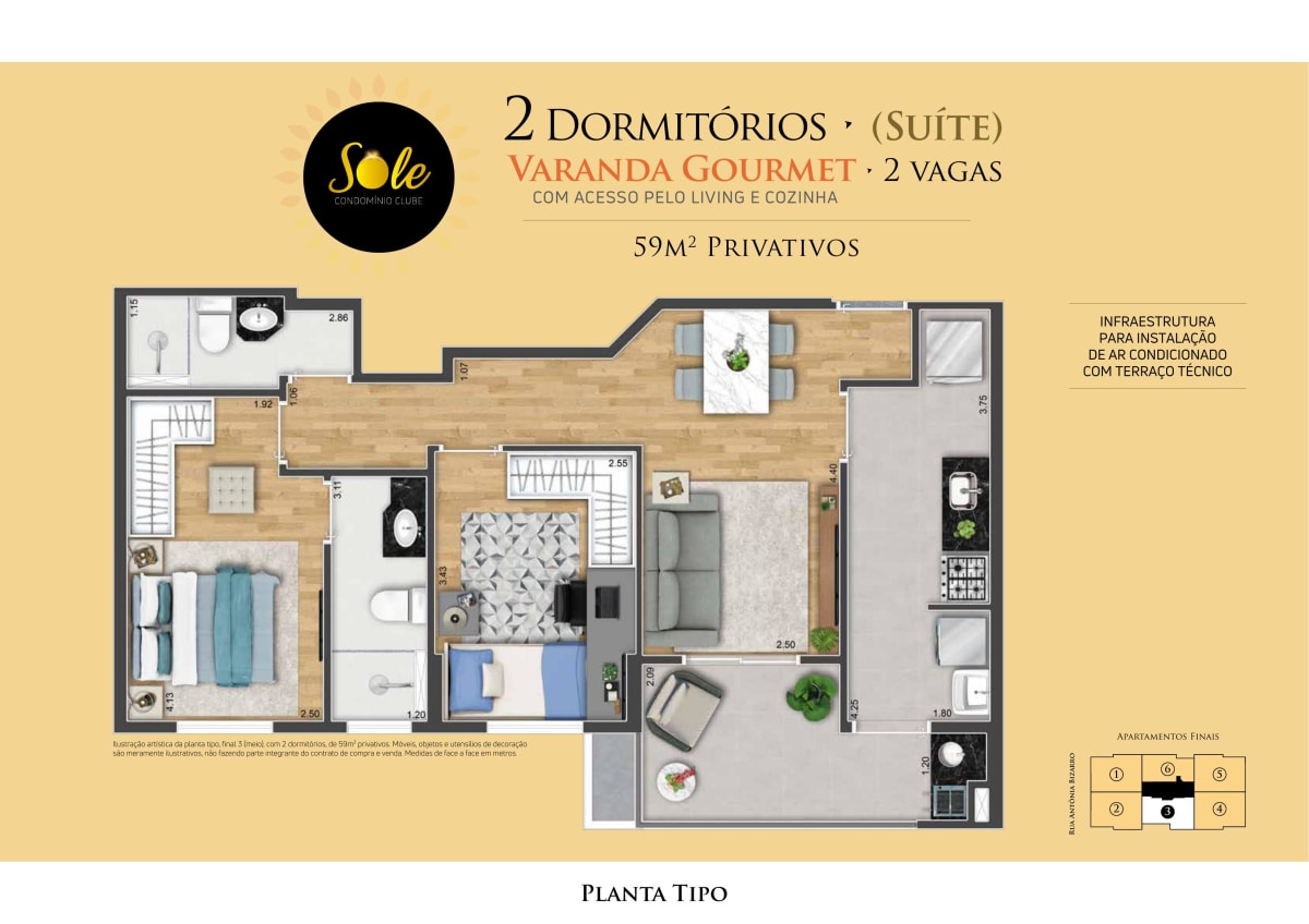 Sole Condomínio Clube — 2 e 3 Dorms com Suíte e Varanda Gourmet | Bela Vista, Osasco — apartamento em Bela Vista