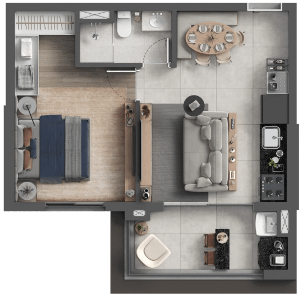 Beyond Residence Alphaville - 1,2 e 3 Dorms - Lazer completo no rooftop 32º andar — apartamento em Alphaville