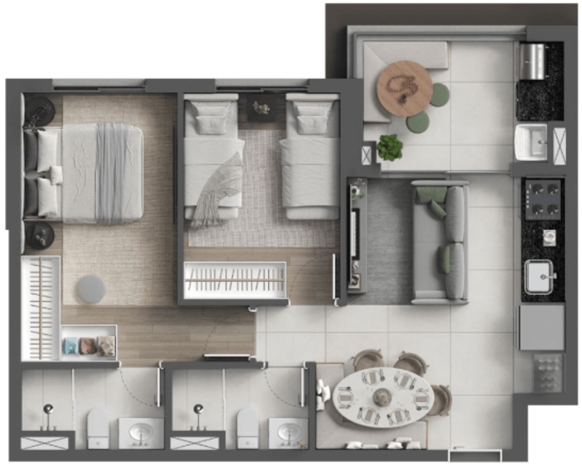 Beyond Residence Alphaville - 1,2 e 3 Dorms - Lazer completo no rooftop 32º andar — apartamento em Alphaville