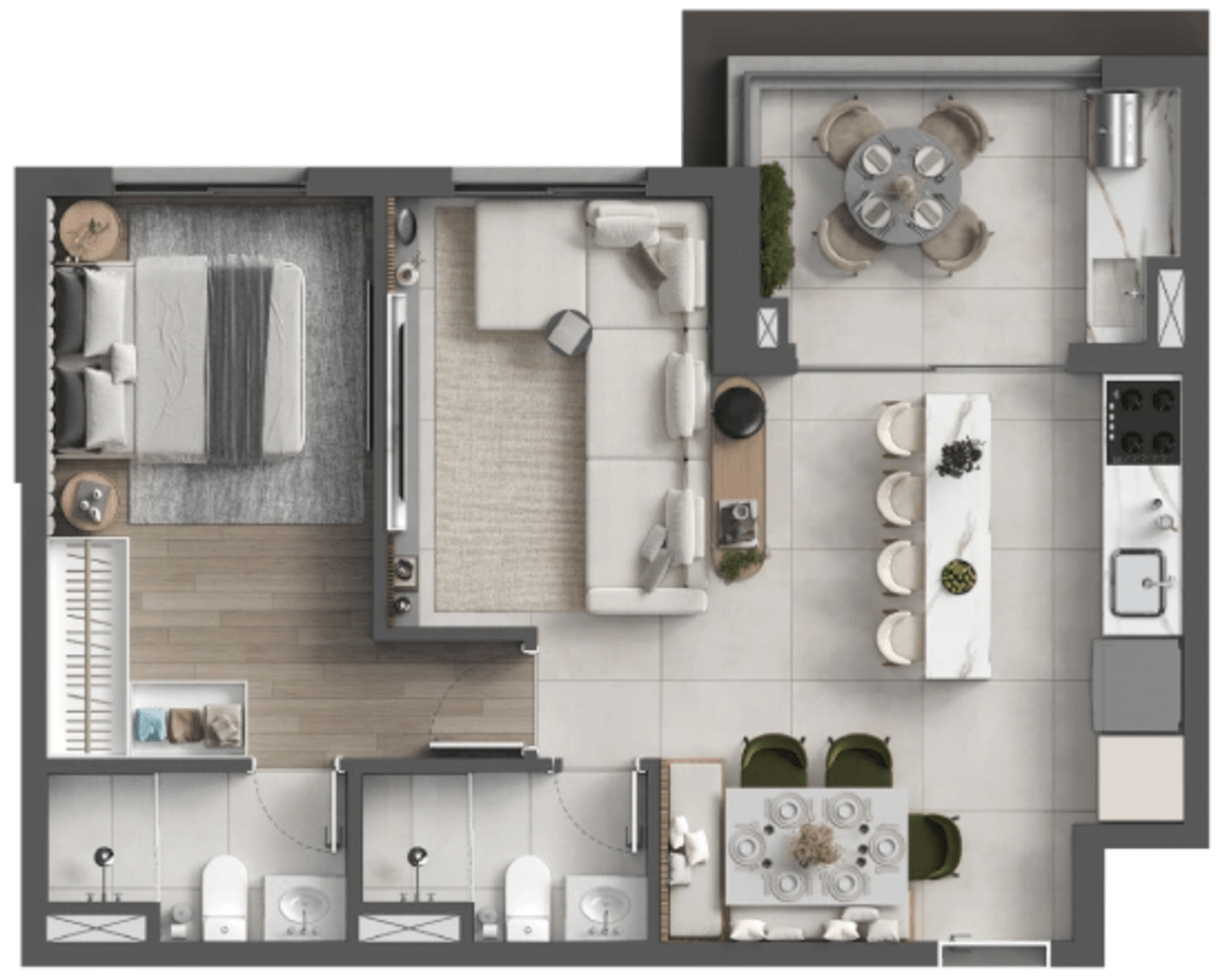 Beyond Residence Alphaville - 1,2 e 3 Dorms - Lazer completo no rooftop 32º andar — apartamento em Alphaville