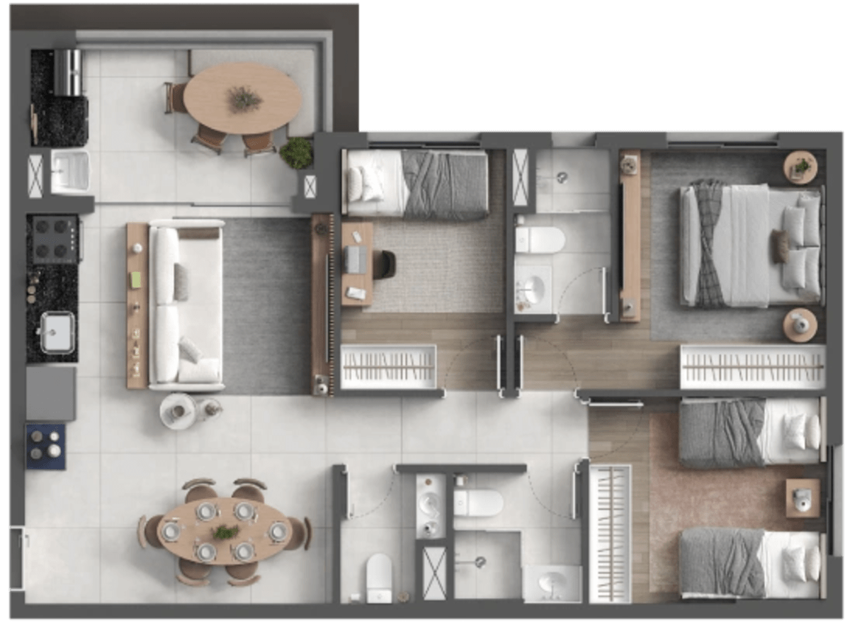 Beyond Residence Alphaville - 1,2 e 3 Dorms - Lazer completo no rooftop 32º andar — apartamento em Alphaville