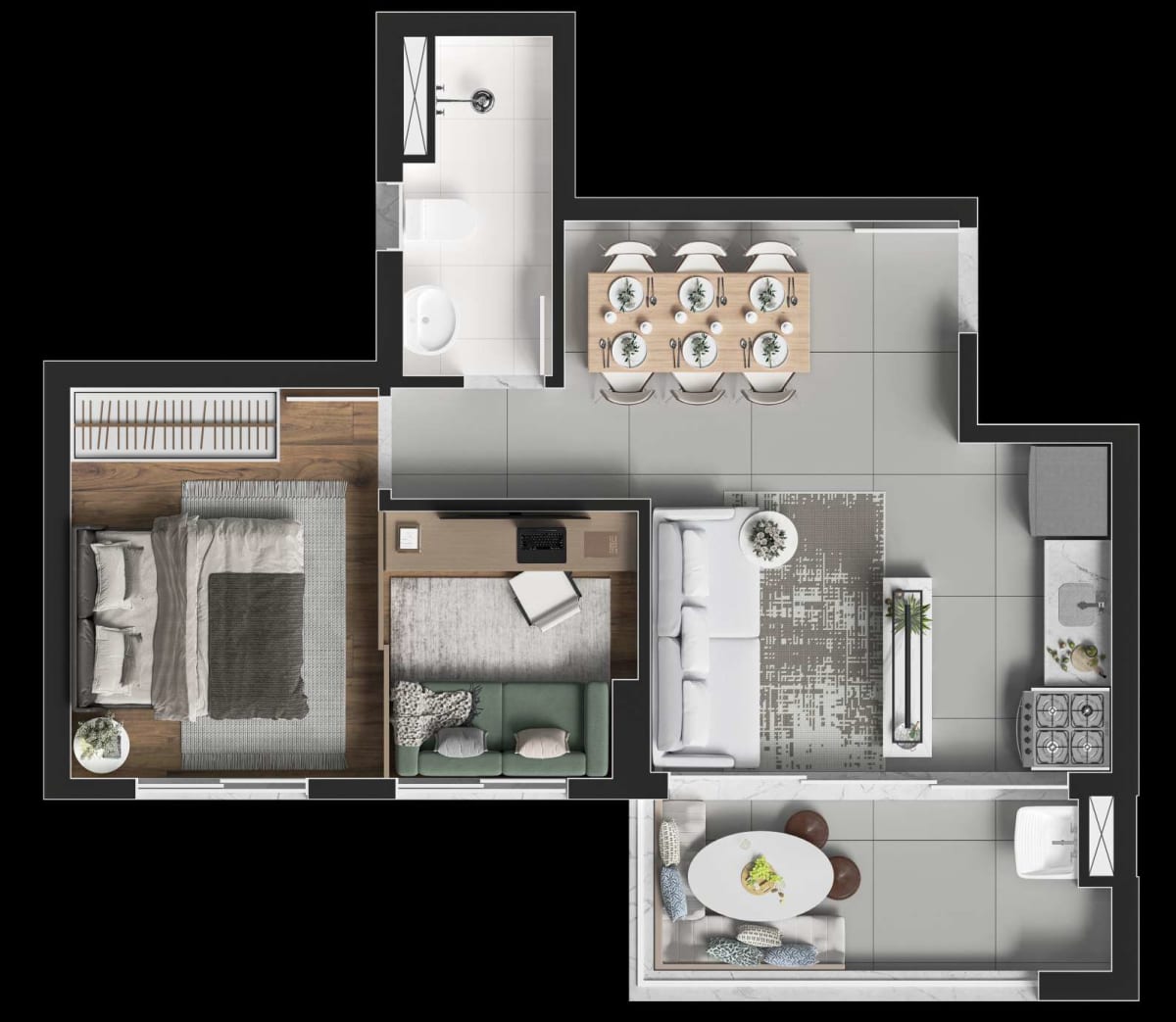 Nova Califórnia – Apê com 2 Dorms. com Terraço | Jardim Califórnia, Barueri — apartamento em Jardim Califórnia