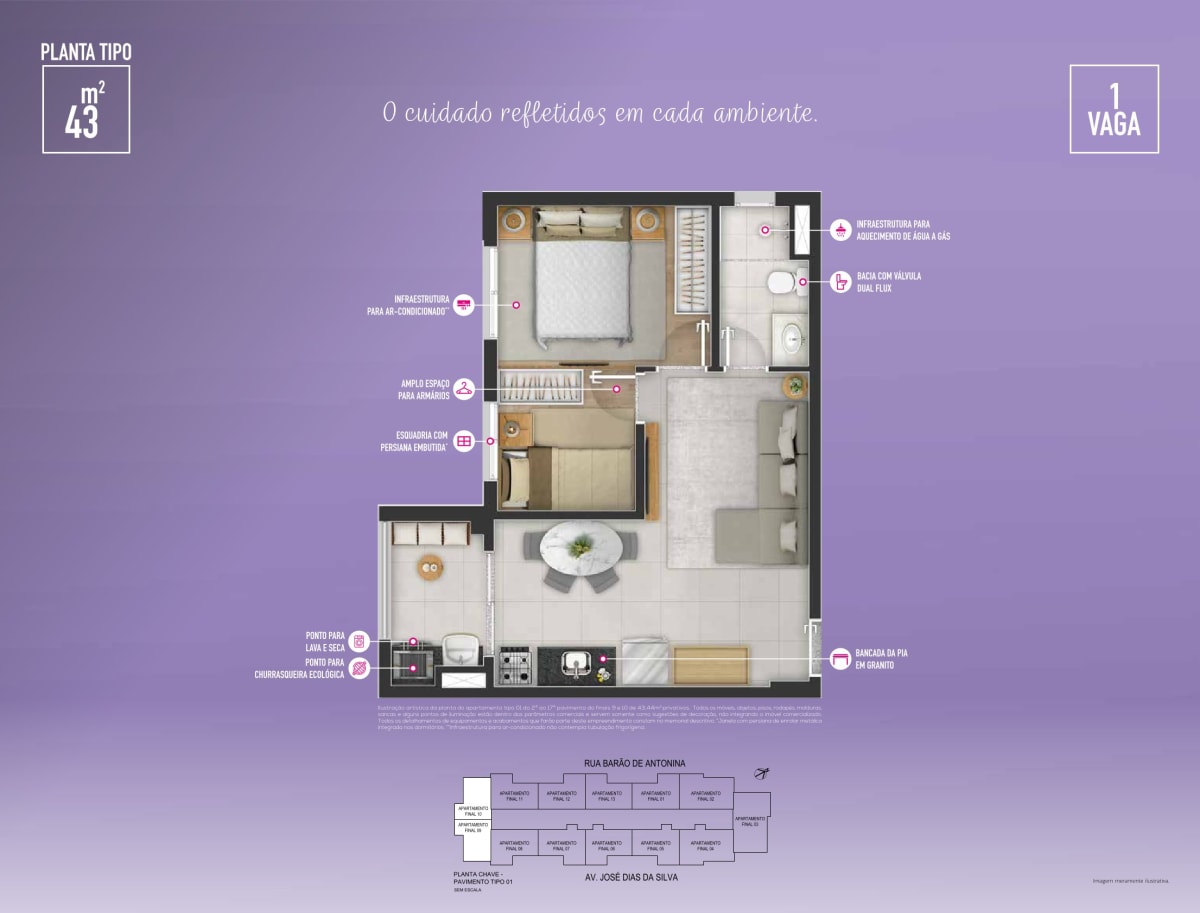 Vila do Conde Viva RSF — 2 Dorms 50m² | Vila do Conde, Barueri — apartamento em Vila do Conde