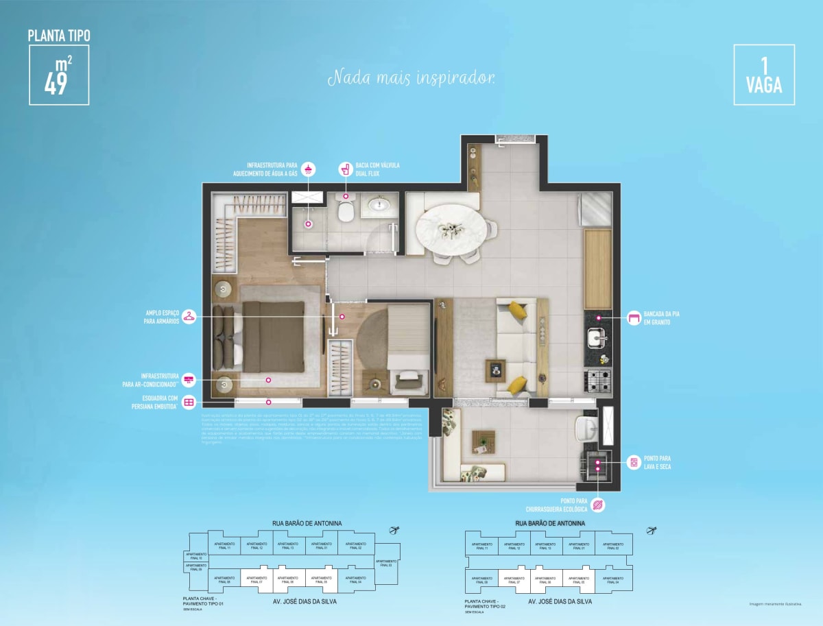 Vila do Conde Viva RSF — 2 Dorms 50m² | Vila do Conde, Barueri — apartamento em Vila do Conde