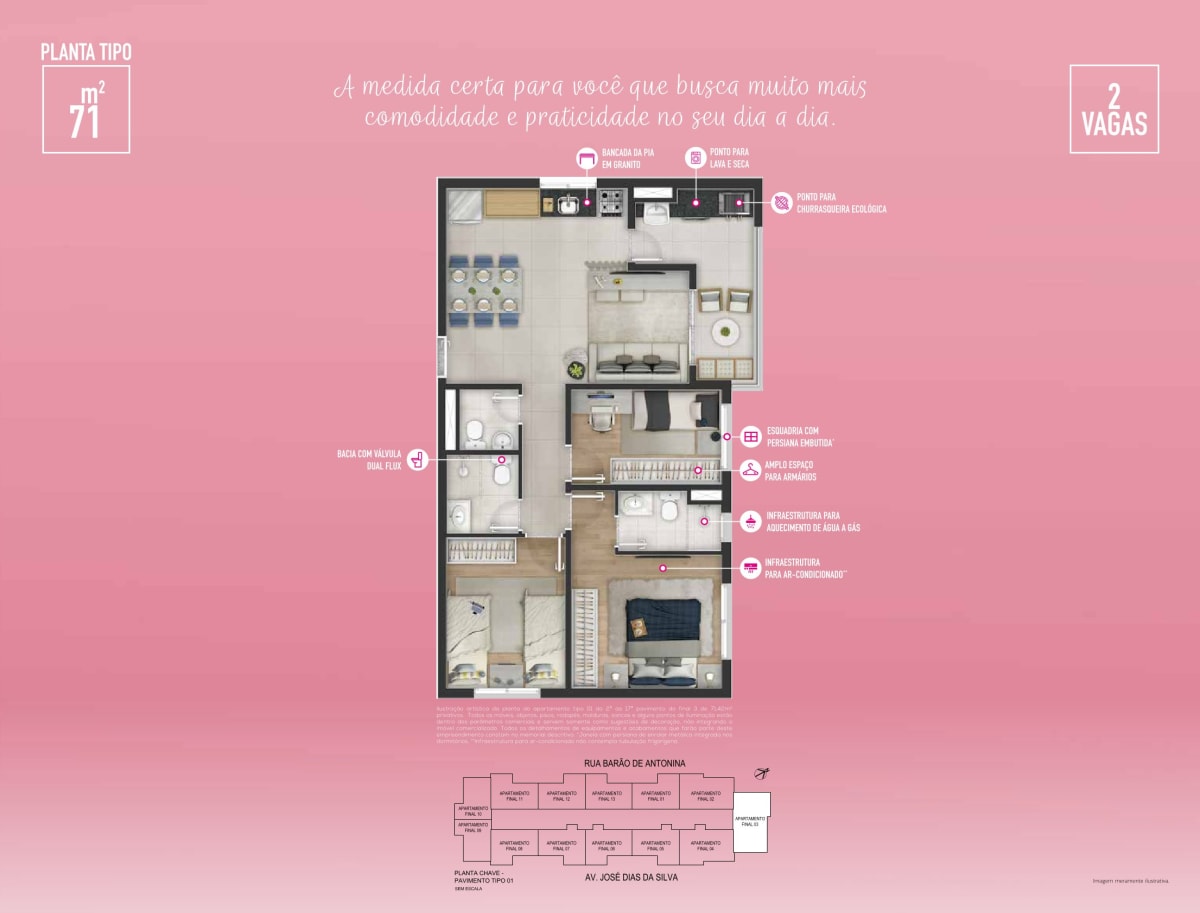 Vila do Conde Viva RSF — 2 Dorms 50m² | Vila do Conde, Barueri — apartamento em Vila do Conde