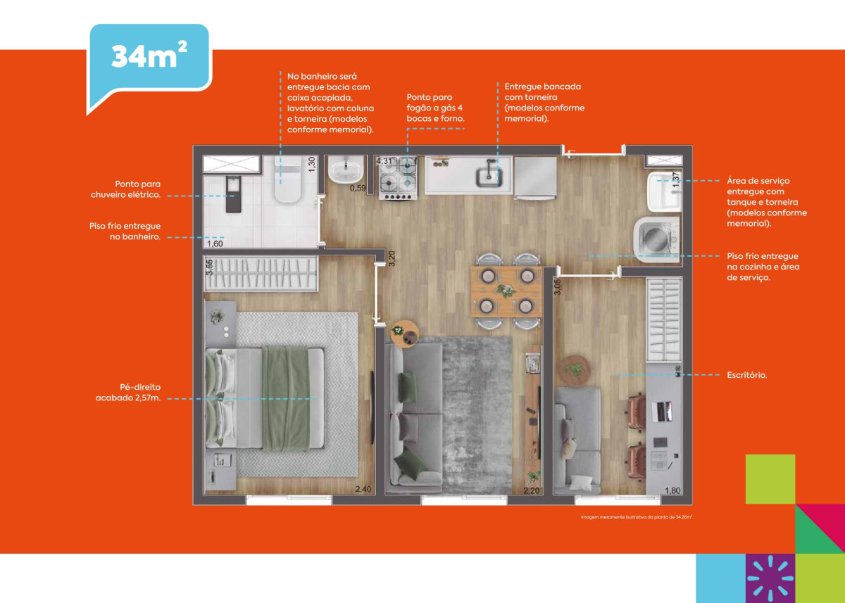 Pop Granja: Seu Apartamento de 2 Dormitórios na Região da Granja Viana — apartamento em Jardim Ana Estela