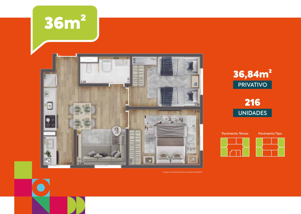 Pop Granja: Seu 2 Dormitórios com Vaga e o Melhor Preço da Granja Viana — apartamento em Jardim Ana Estela
