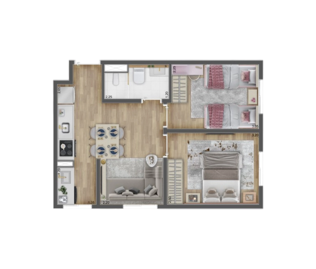 POP Osasco - 2 Dormitórios 36m² - Metalúrgicos