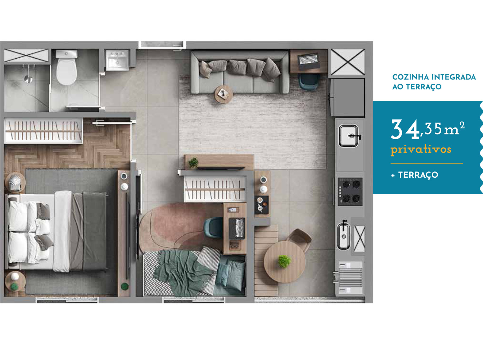 Ocean Park Condomínio Clube — Apartamentos de 34m² a 55m² - Jd Padroeira - Osasco