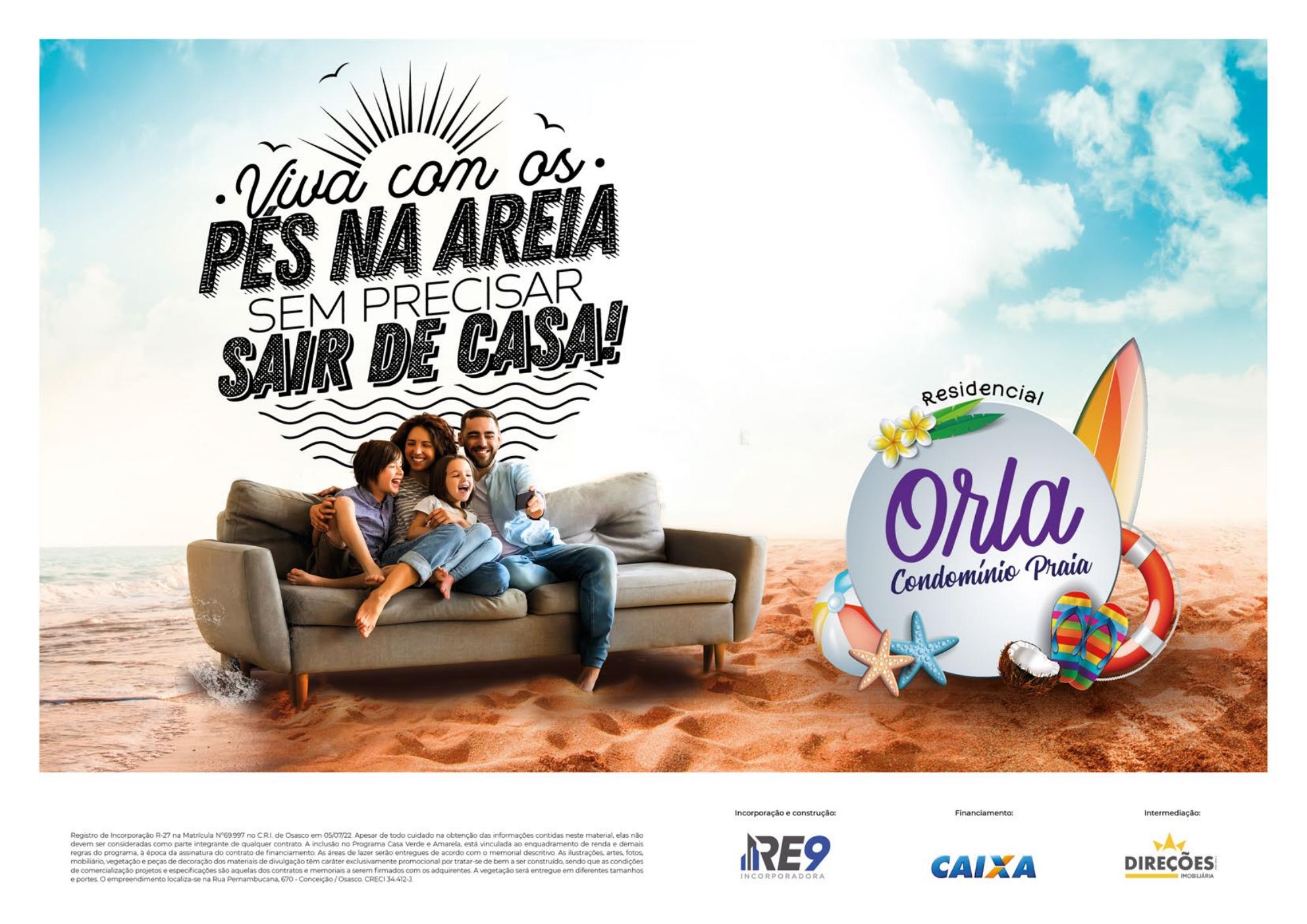 Orla Condomínio Praia — 2 Dorms com Terraço Gourmet | Conceição, Osasco