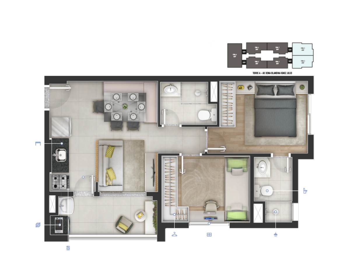 Viva RSF Jaguaribe —  2 e 3 Dorms | Jaguaribe, Osasco – foto 27 de 29