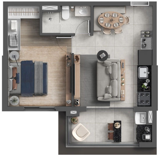 Beyond Residence Alphaville - 1,2 e 3 Dorms - Lazer completo no rooftop 32º andar – foto 23 de 27