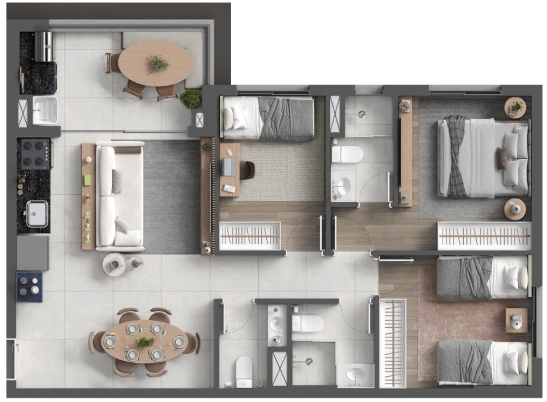 Beyond Residence Alphaville - 1,2 e 3 Dorms - Lazer completo no rooftop 32º andar – foto 26 de 27