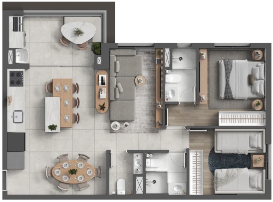 Beyond Residence Alphaville - 1,2 e 3 Dorms - Lazer completo no rooftop 32º andar – foto 27 de 27