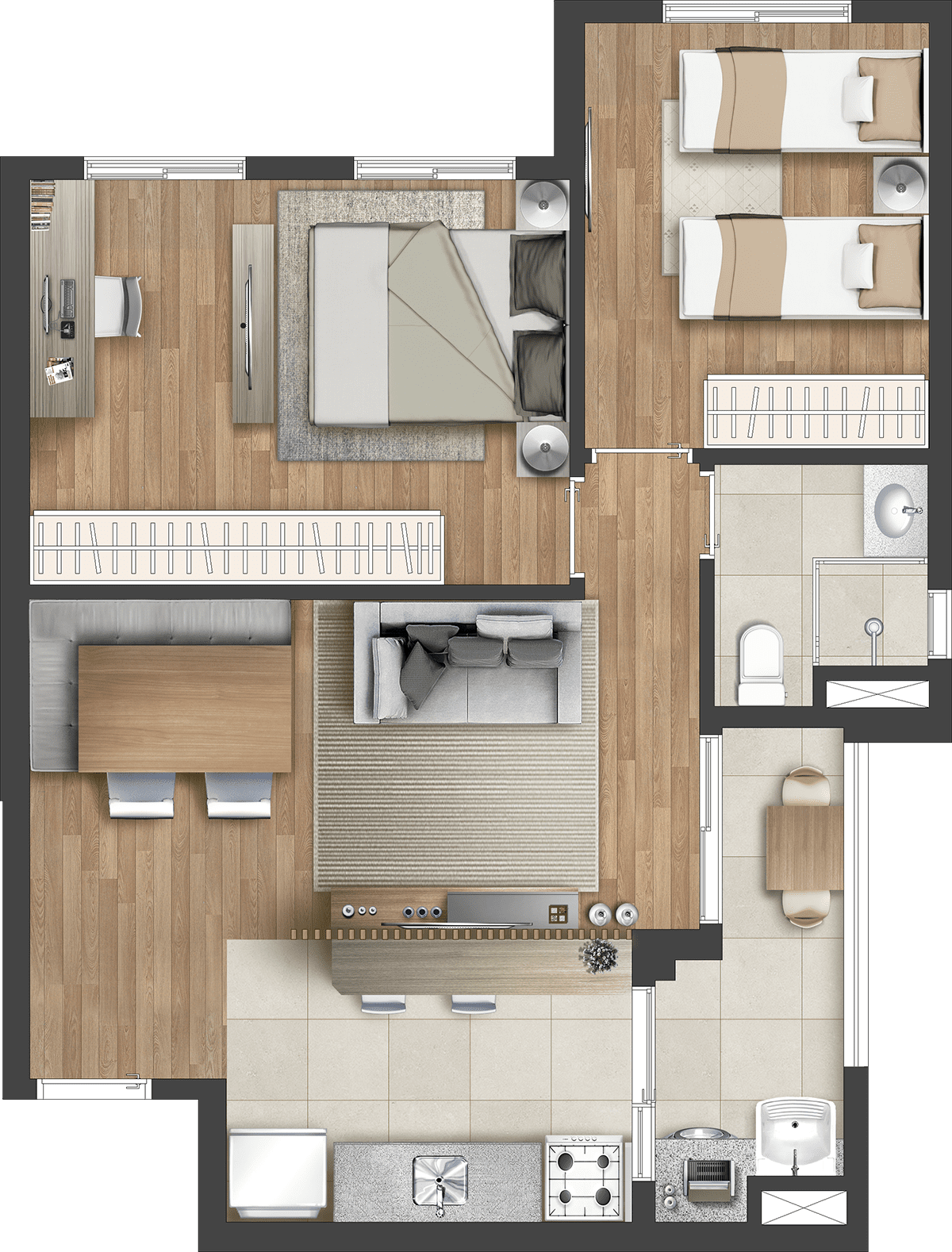 Reserva Urano, com 2 quartos 55m² - Jardim Tupanci - Ao Lado do Parque Municipal – foto 18 de 18