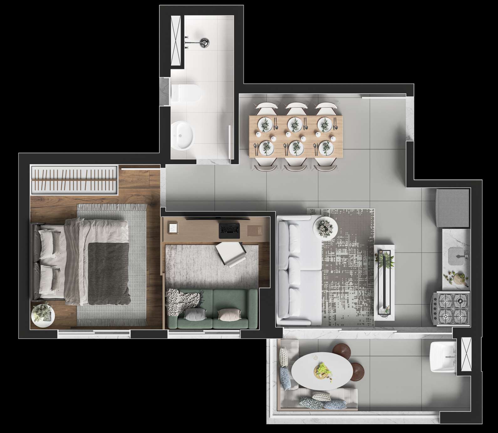 Nova Califórnia – Apê com 2 Dorms. com Terraço | Jardim Califórnia, Barueri – foto 21 de 25