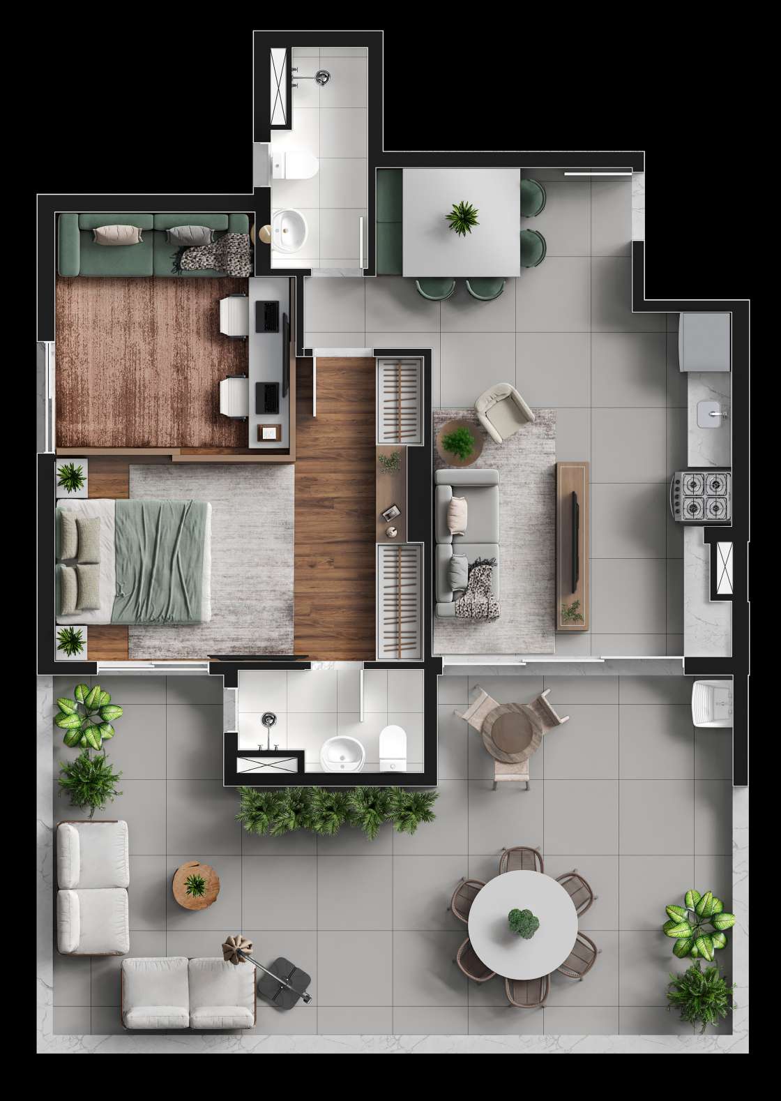 Nova Califórnia – Apê com 2 Dorms. com Terraço | Jardim Califórnia, Barueri – foto 22 de 25