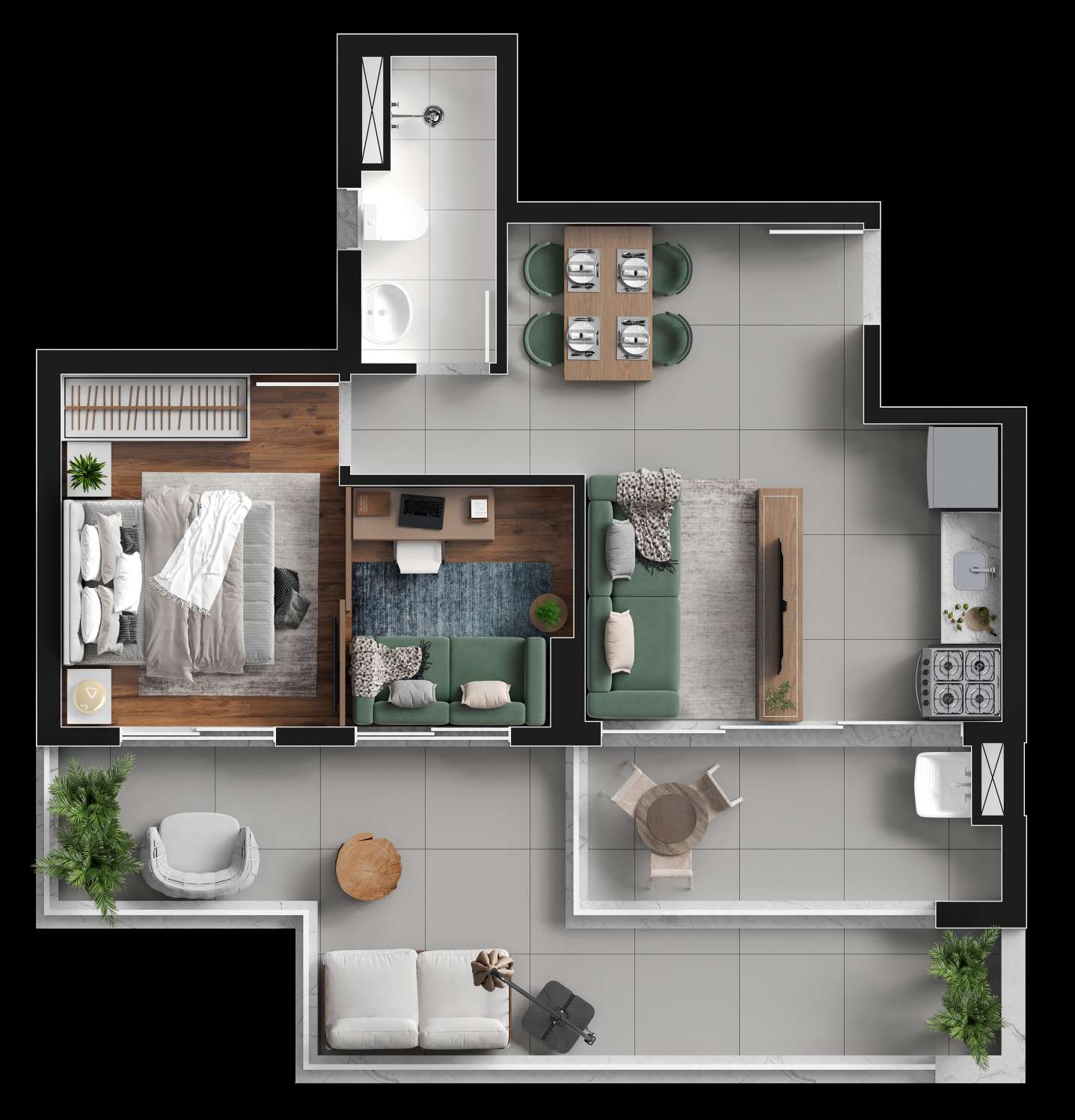 Nova Califórnia – Apê com 2 Dorms. com Terraço | Jardim Califórnia, Barueri – foto 23 de 25