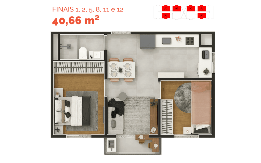 Lumini Clube Residencial 1 — 2 Dorms 40m² | Vila Sul Americana, Carapicuíba – foto 2 de 17