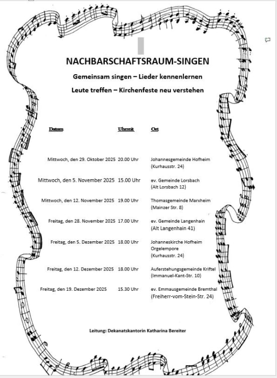 Ein Foto der Thomasgemeinde Hofheim-Marxheim