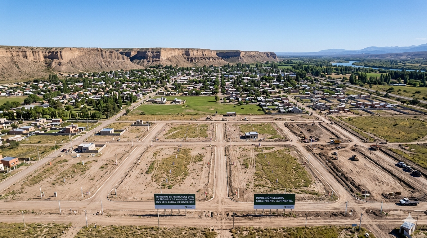 Terrenos en Fernández Oro: la promesa de valorización que está cerca de cumplirse
