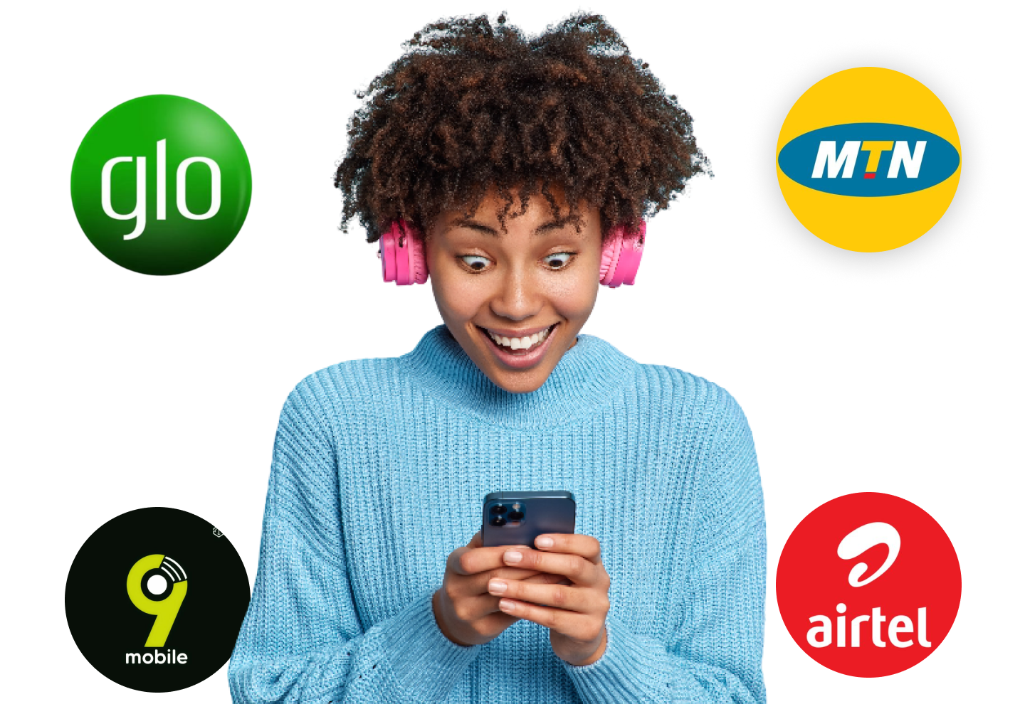 Person buying data on smartphone