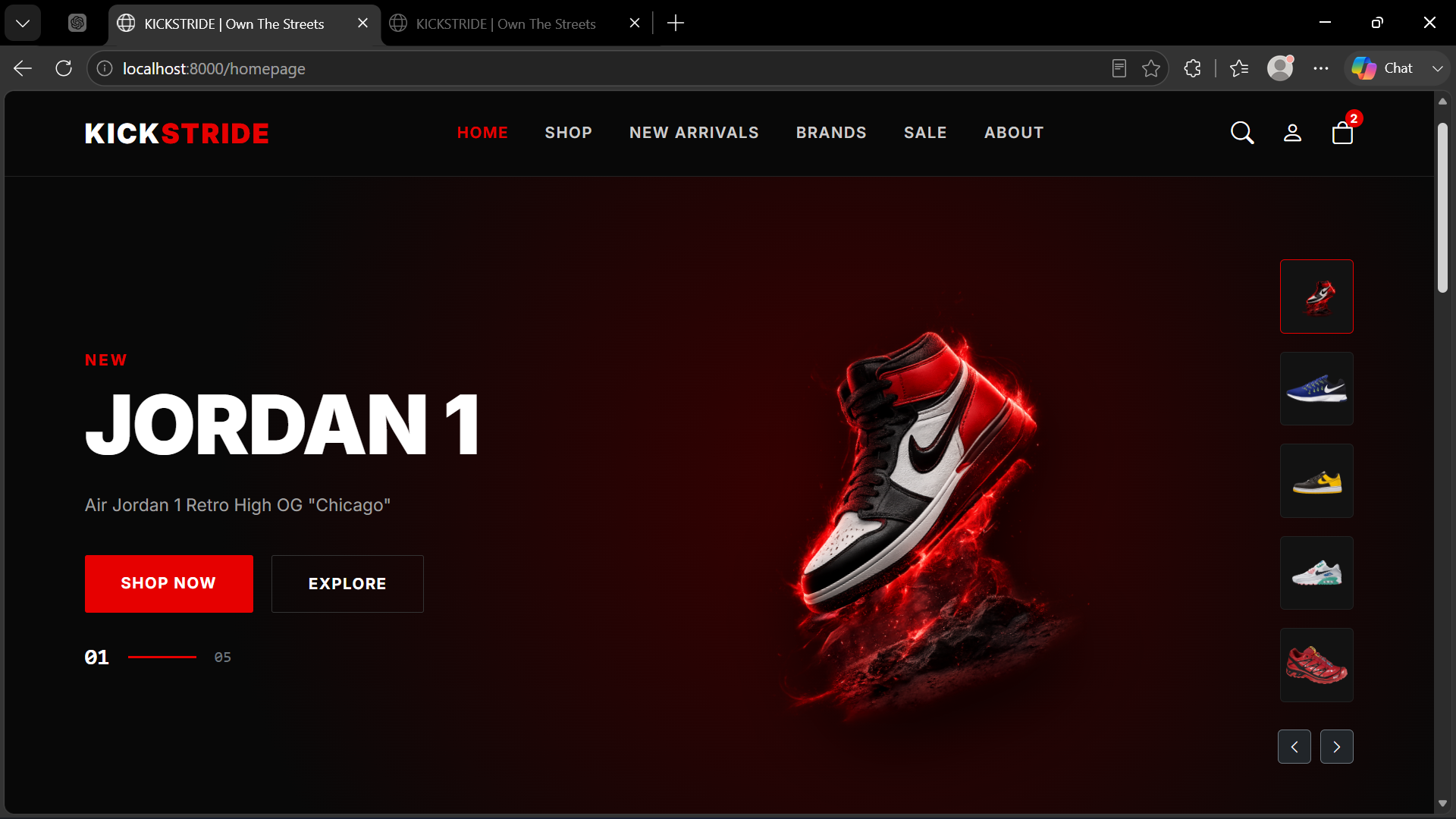 Kickstride — Sneaker E-Commerce Store screenshot 1