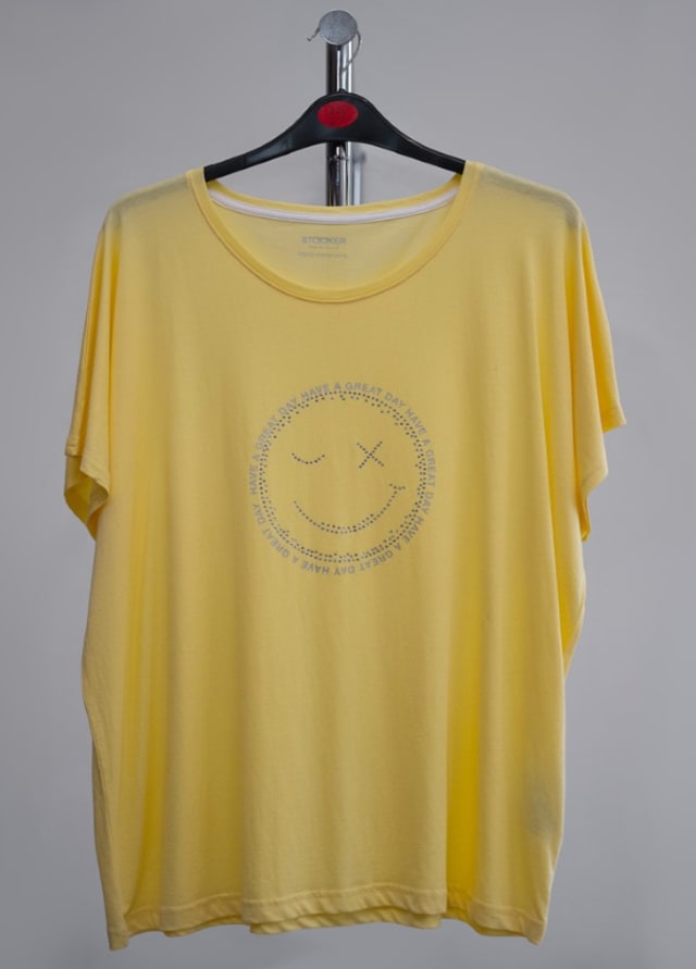 Women's Gem Embossed Shirt - Yellow