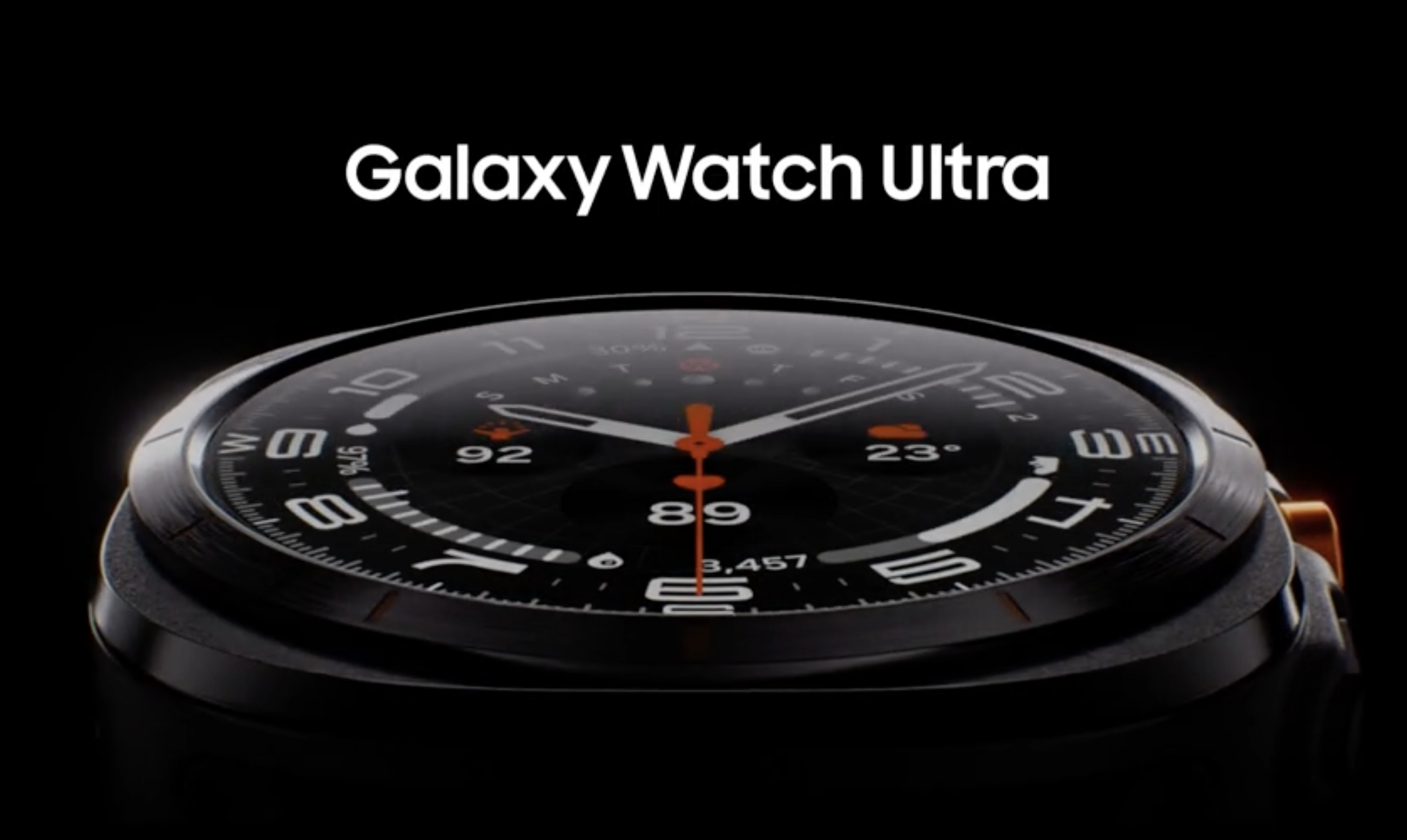 thumbnail video image 2 of Samsung Galaxy Watch Ultra 47mm LTE Titanium Smart Watch, Titanium White, White Band, 2 of 12