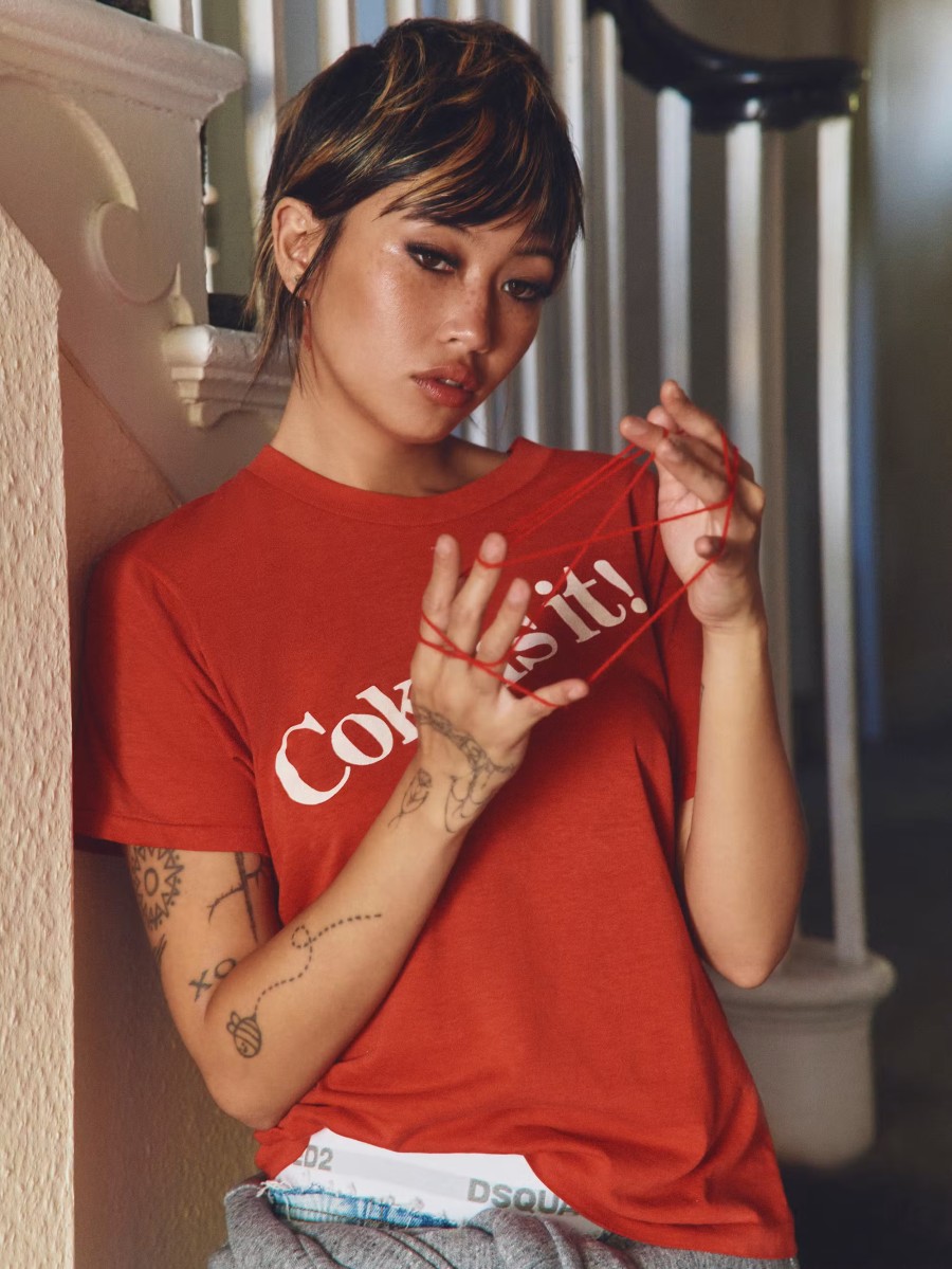 beabadoobee editorial portrait from Highsnobiety magazine, moody lighting and styling