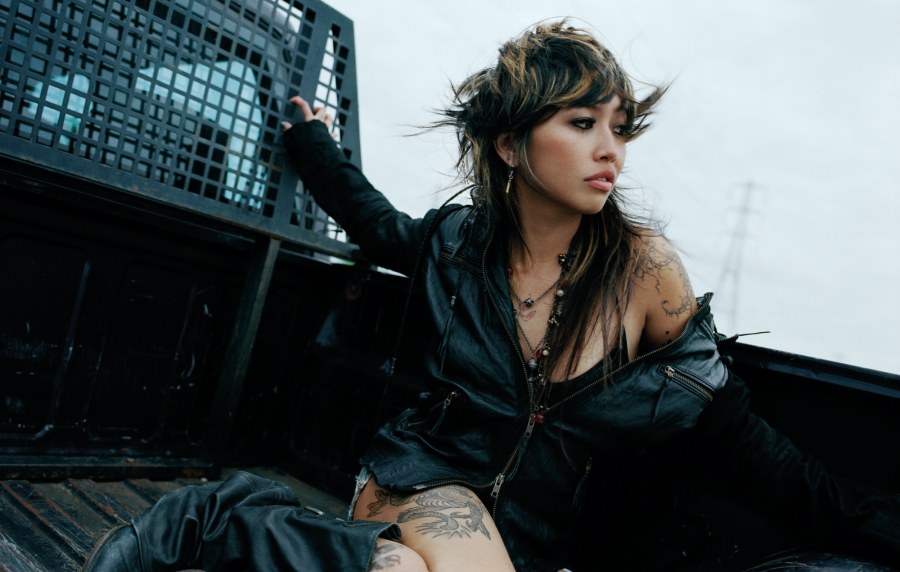 Beabadoobee press photo from the Switchblade single era, styled with grunge influences