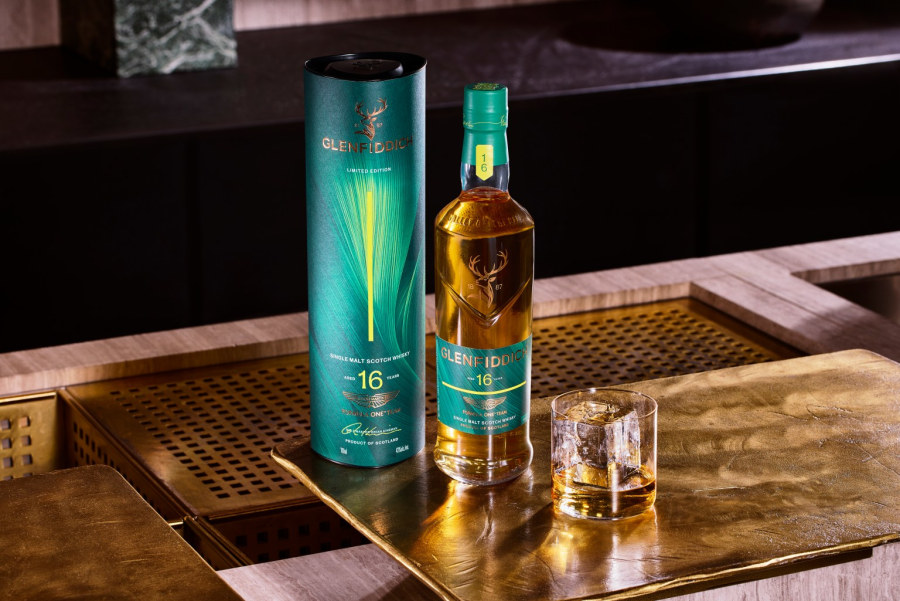 Glenfiddich whisky casks in the Dufftown warehouse for the Aston Martin F1 collaboration