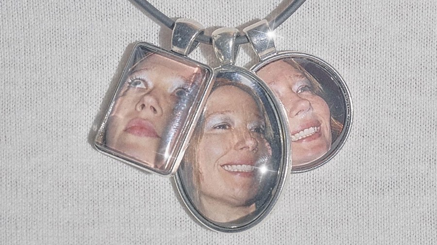 Album cover for Julia Jacklin The Gem showing a triptych of lockets