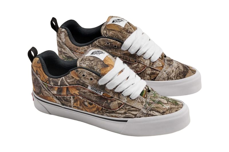 VanSZA Knu Skool in RealTree camouflage with interchangeable laces