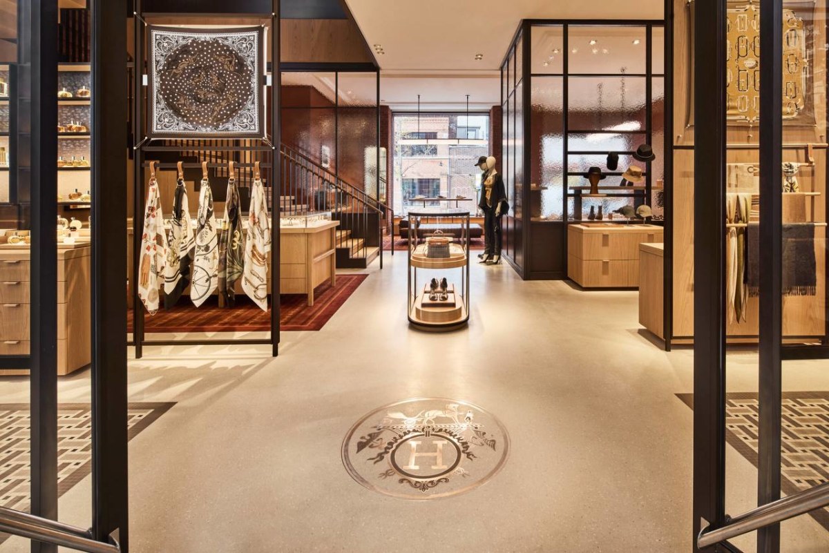Hermes Williamsburg storefront on Berry Street