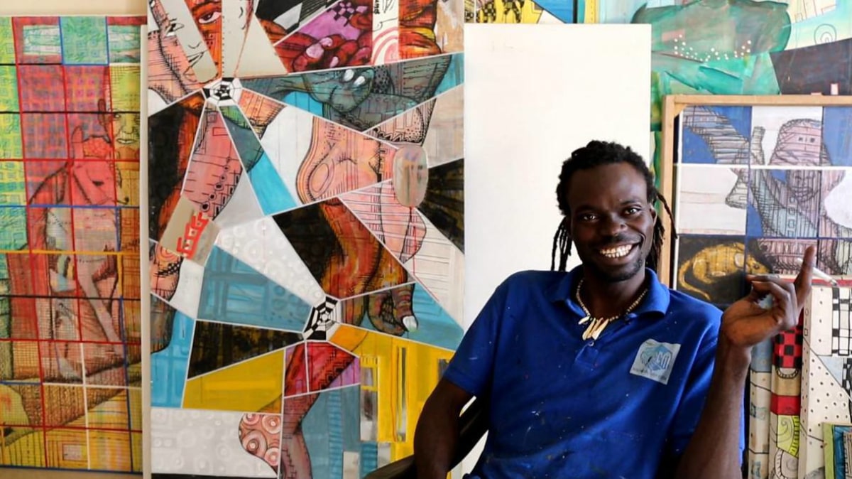 BARKINADO BOCOUM IN HIS DAKAR STUDIO