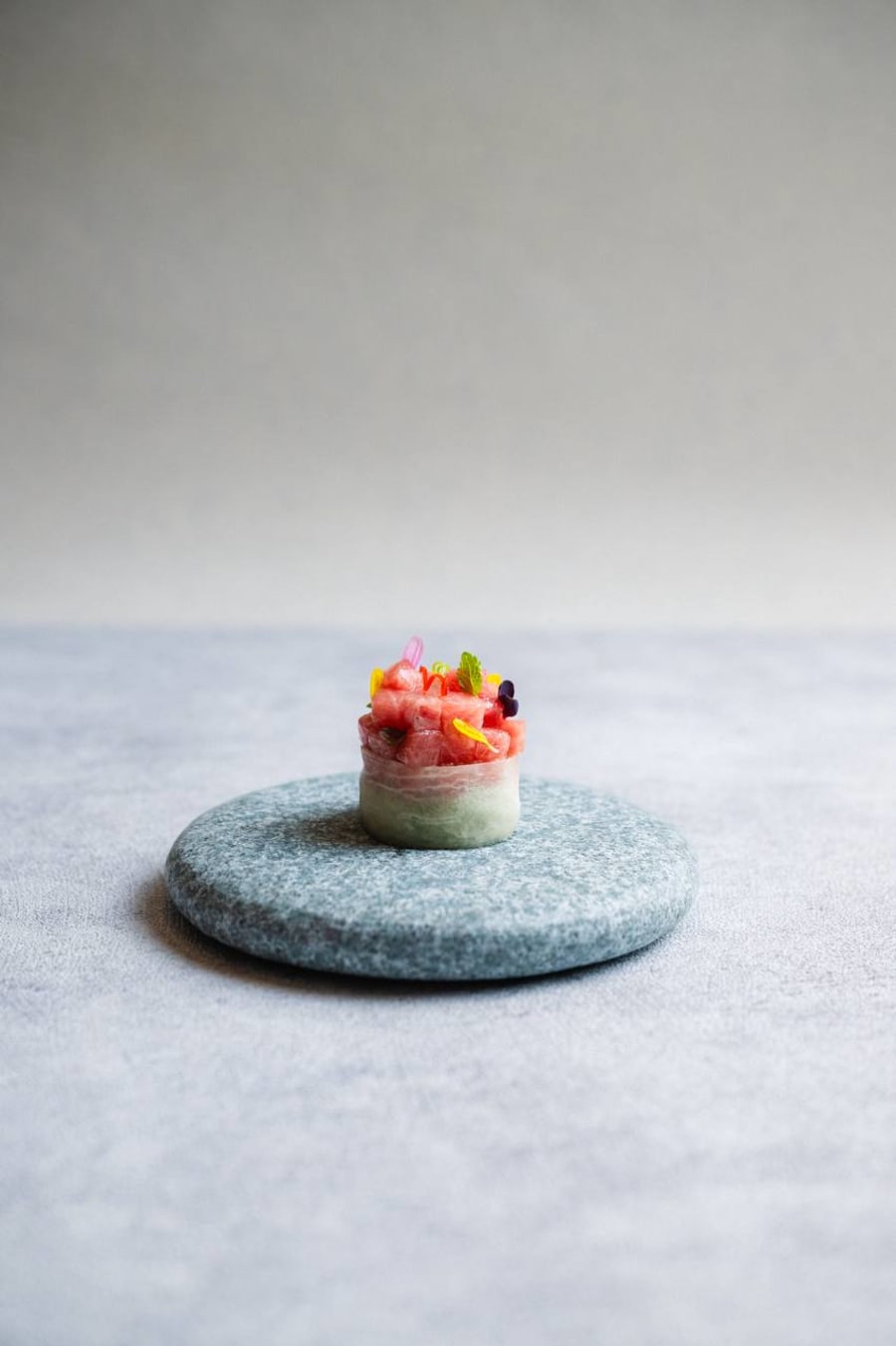 Plated dish at Upstairs Tasting Room