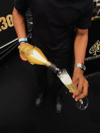 Armand de Brignac Ace of Spades champagne being poured at the JAY-Z 30 pop-up in London