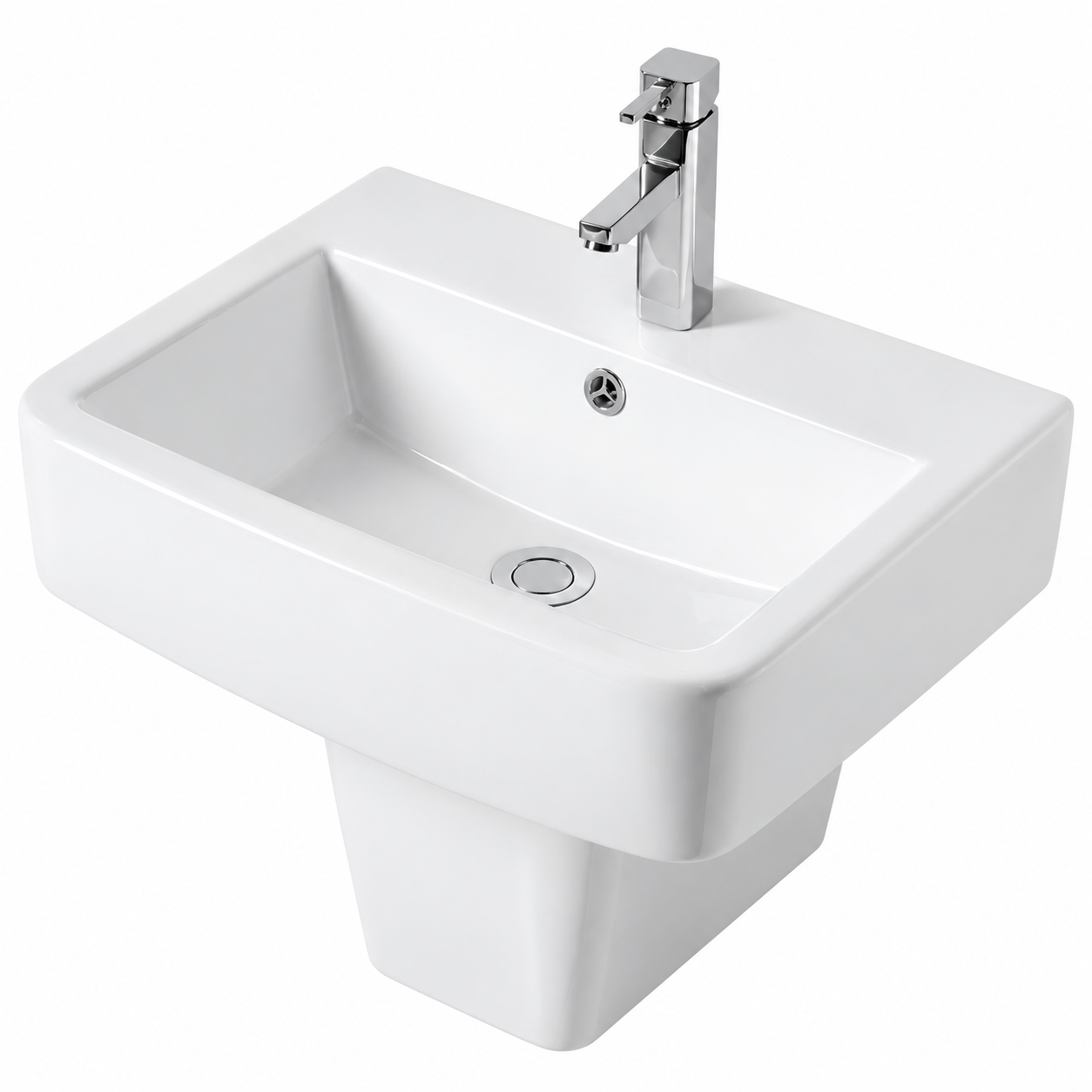 HALF PEDESTAL BASIN TWO PIECE