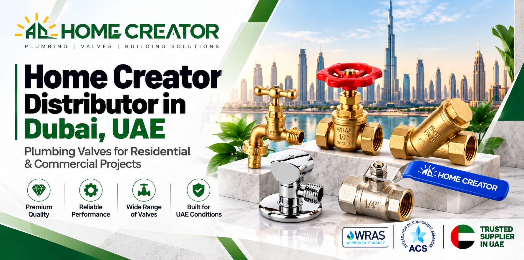 Home Creator Distributor in Dubai UAE | Plumbing Valves Supplier